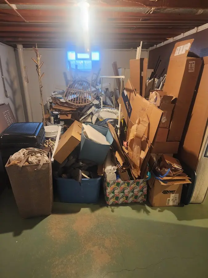 Roll-off dumpster container at job site for 20 Yard Dumpster Rental in Oak Grove